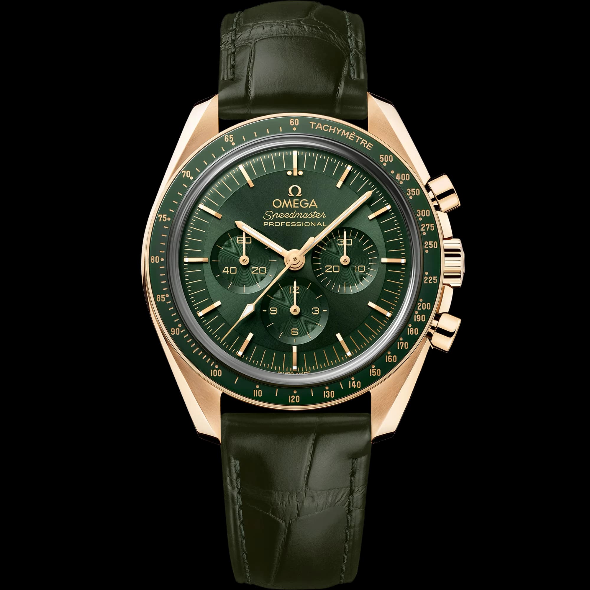 SPEEDMASTER MOONWATCH PROFESSIONAL - 42 MM, MOONSHINE™ GOLD ON LEATHER STRAP