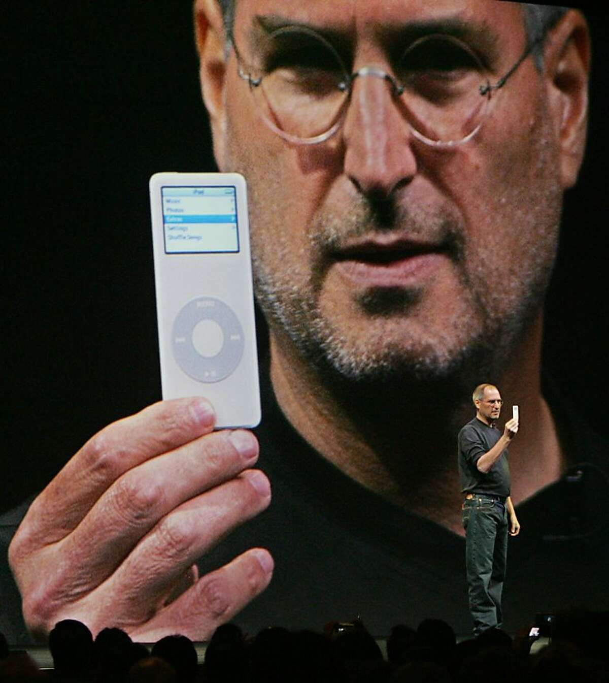 Steve Jobs with Apple iPod Nano