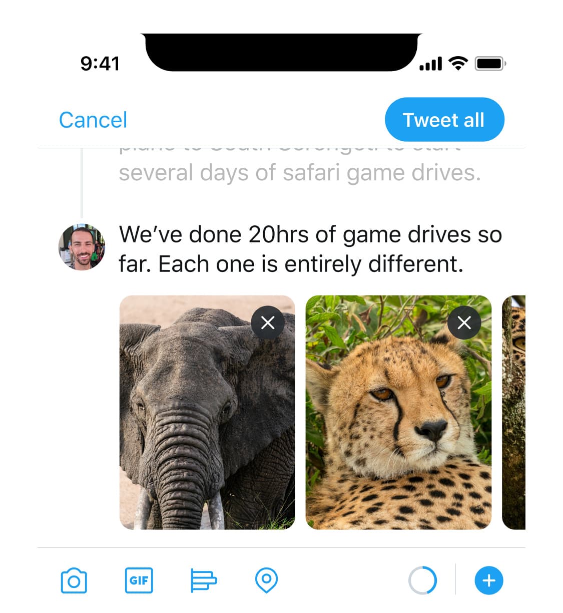 Twitter threads prototype mock