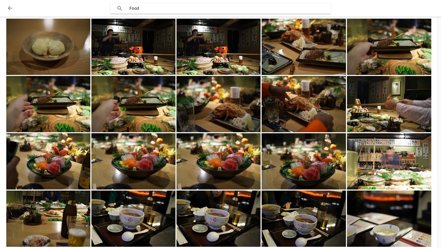 Google Photos Things - food cluster - Roppongi Robotaya, Tokyo