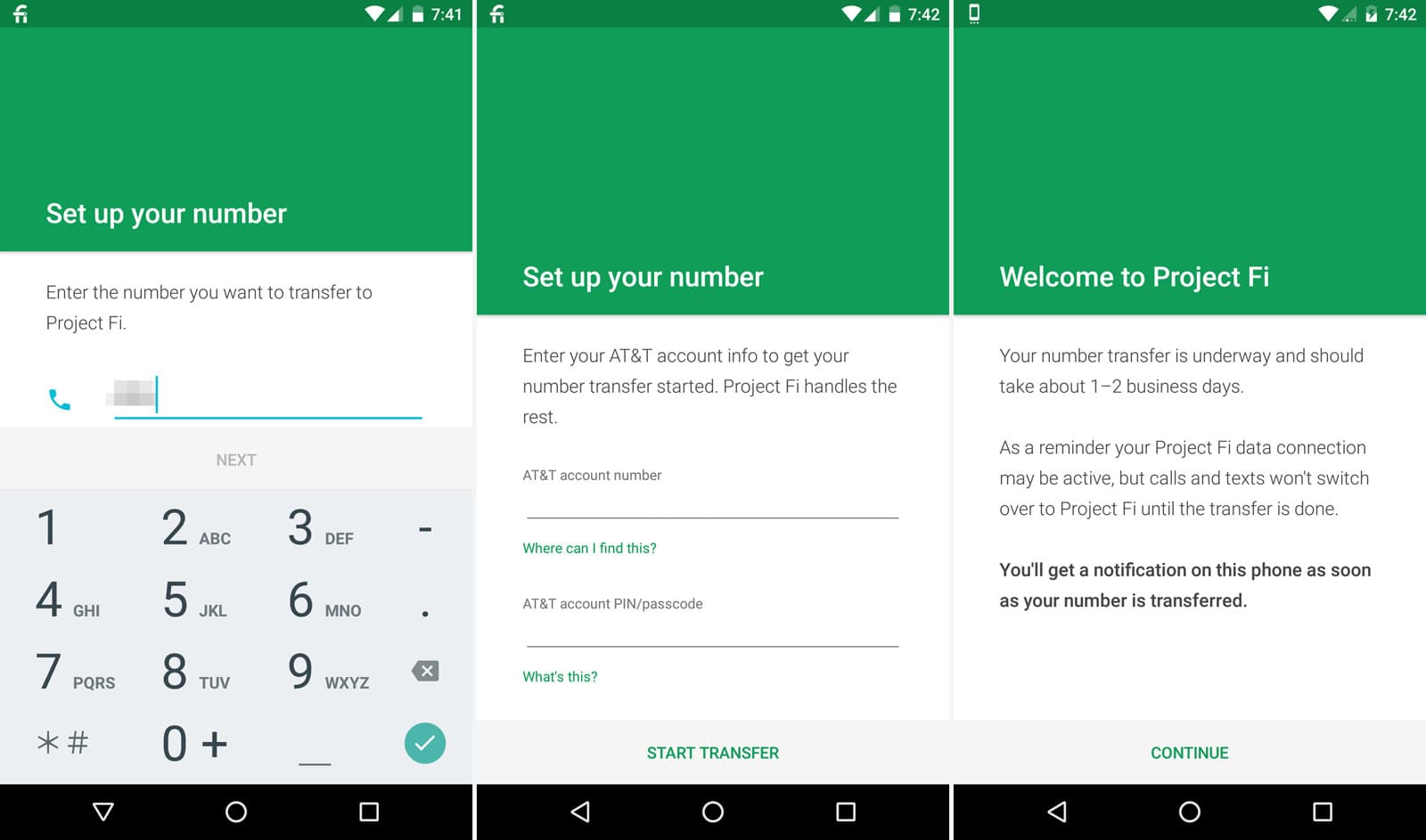 Setting up Google Project Fi