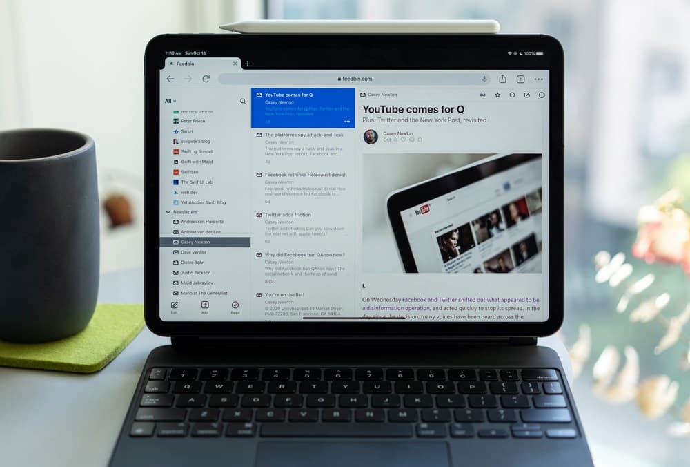 Feedbin on my iPad Pro