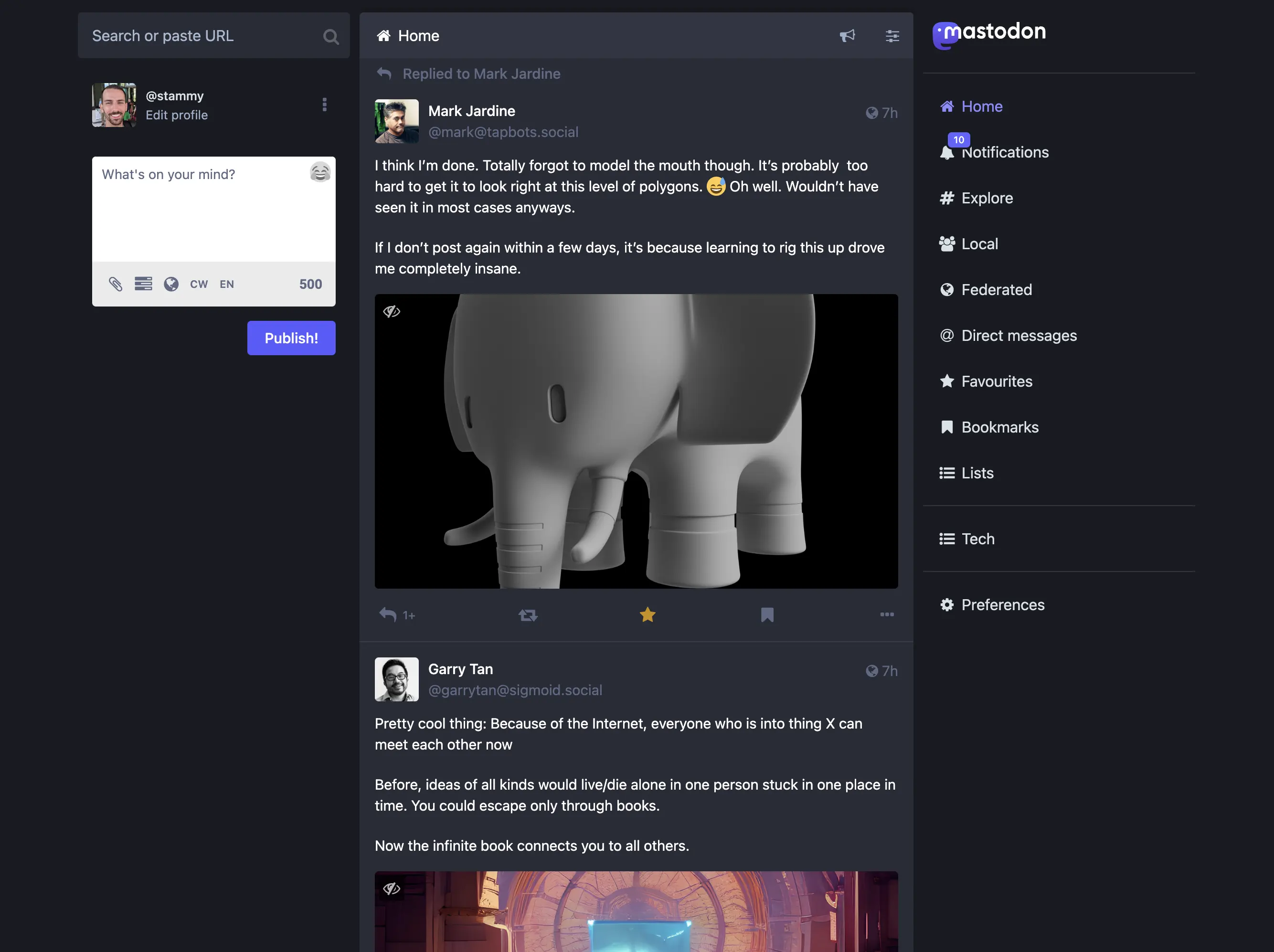 The Mastodon server I use, stammy.design