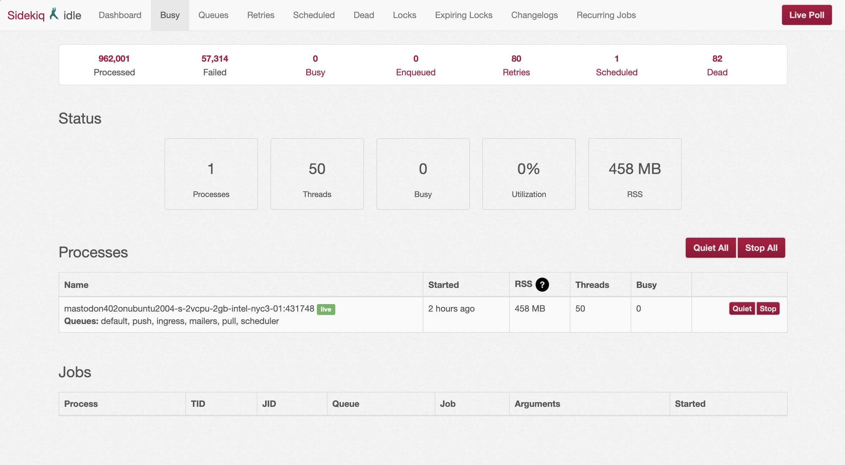 Mastodon sidekiq job processor