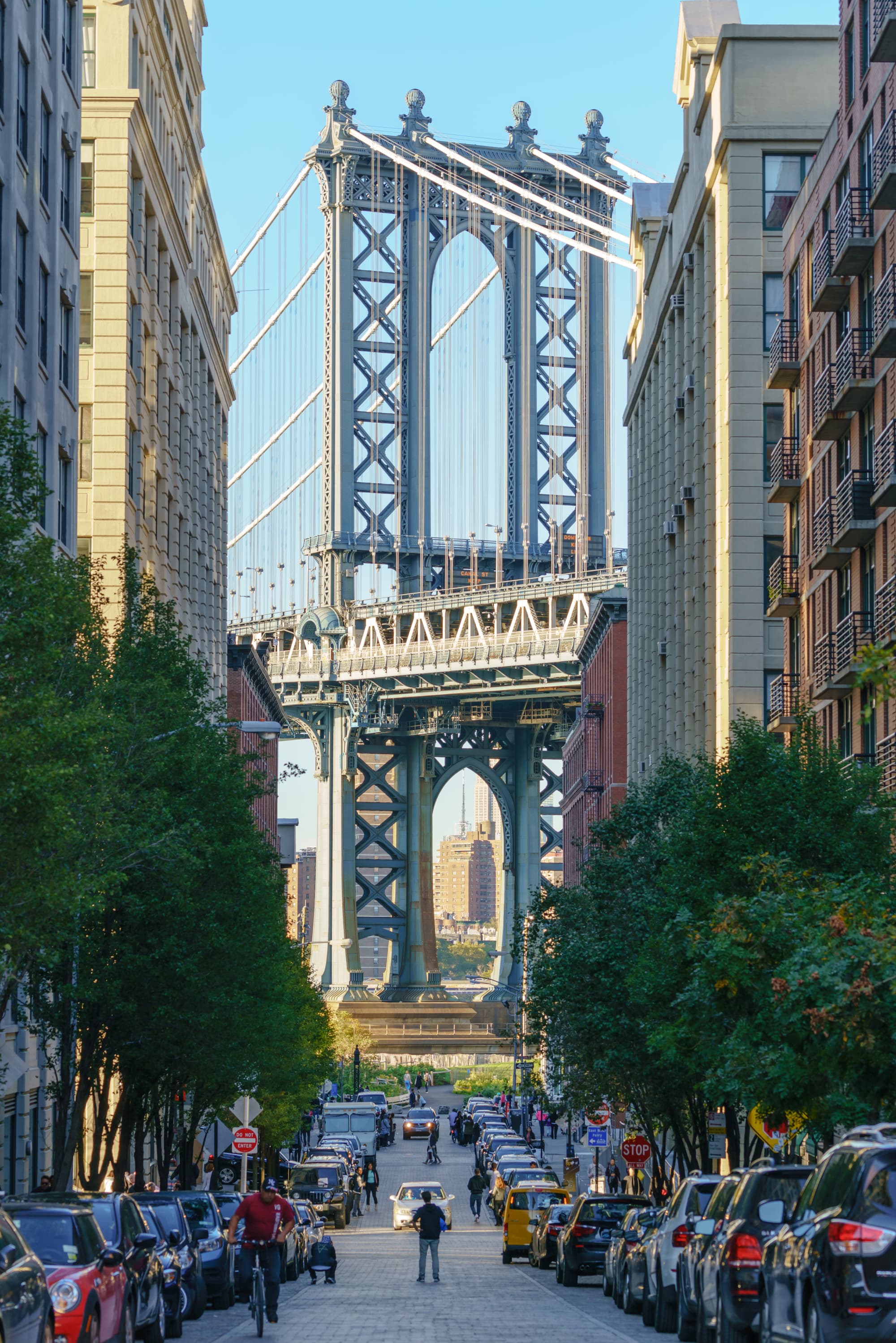 View of the Manhattan skyline from DUMBO in Brooklyn
