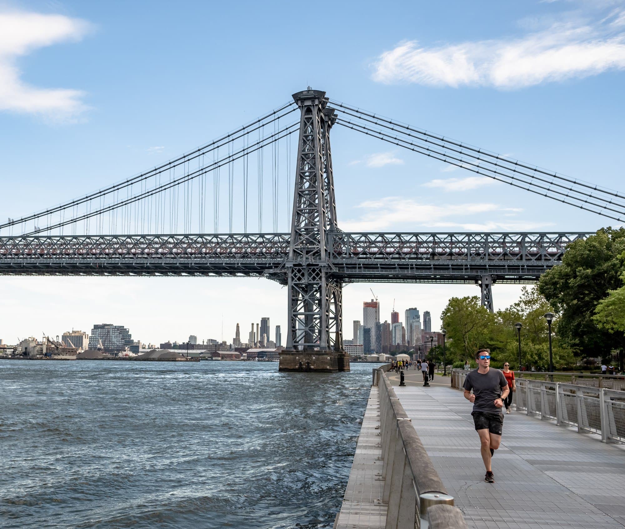 East River Park and the Williamsburg Bridge