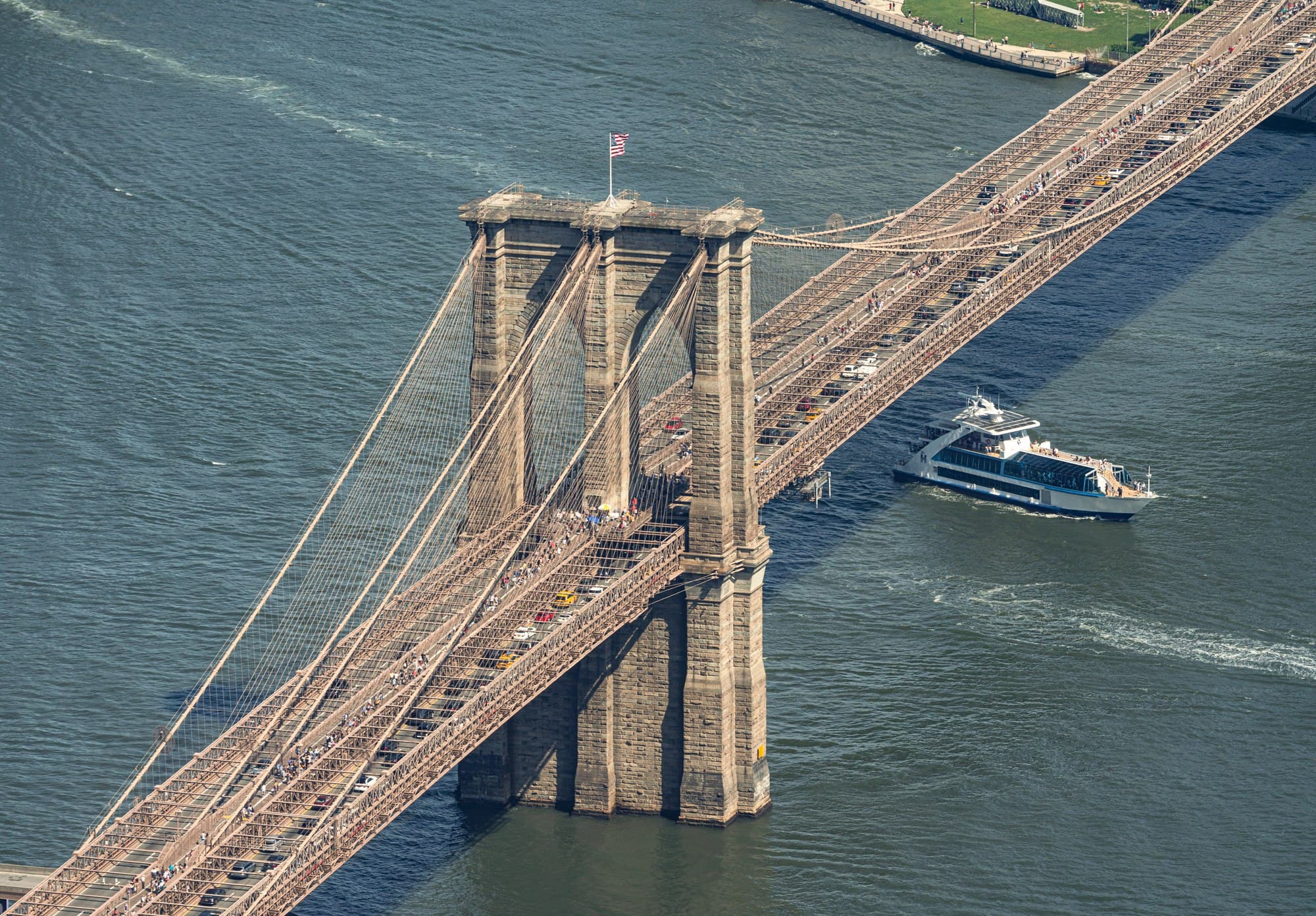 Brooklyn Bridge as seen from One World Trade Center
