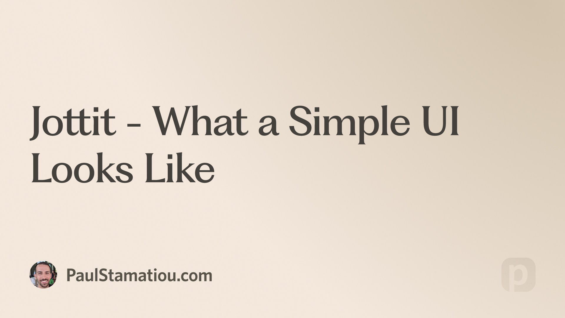 Jottit - What a Simple UI Looks Like | Paul Stamatiou